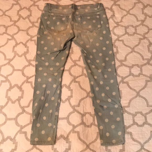 Polka Dot Distressed Skinny Jean - Picture 3 of 4